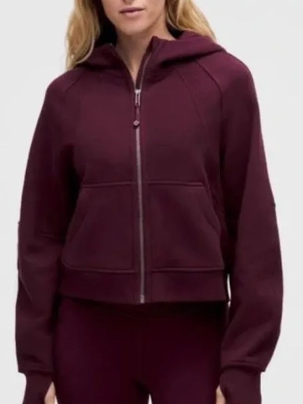 lululemon Scuba Oversized Full-Zip Hoodie Maroon Small